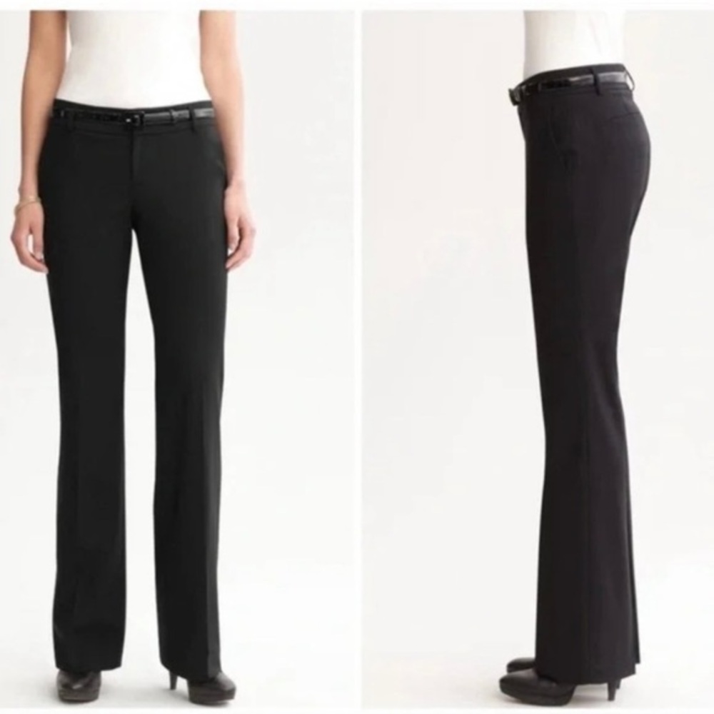 Banana Republic Black Straight-Leg Dress Pants